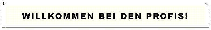 Textfeld:       	 Willkommen bei den Profis!